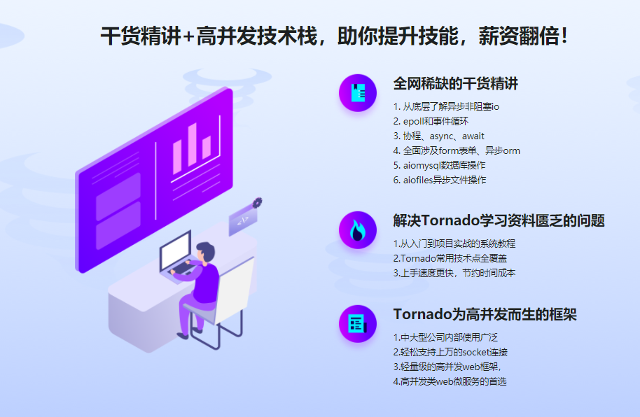 Tornado从入门到进阶 打造支持高并发的技术论坛|完结无密