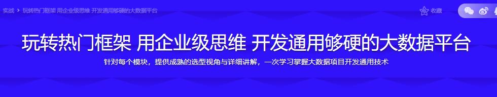 玩转热门框架 用企业级思维 开发通用够硬的大数据平台|完结无密