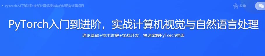 PyTorch入门到进阶，实战计算机视觉与自然语言处理|完结无密