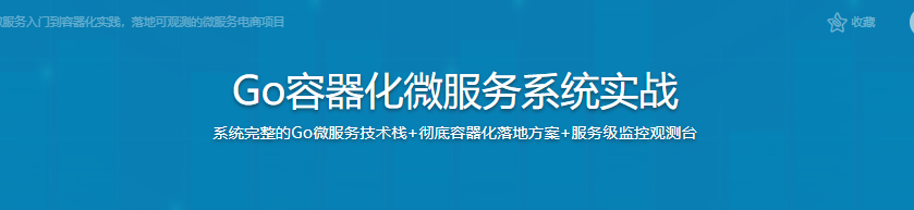 Go容器化微服务系统实战|完结无密