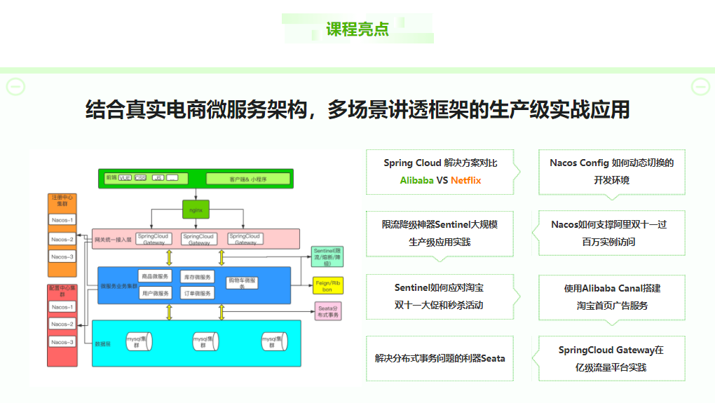 Spring Cloud Alibaba 大型互联网领域多场景最佳实践|完结无密