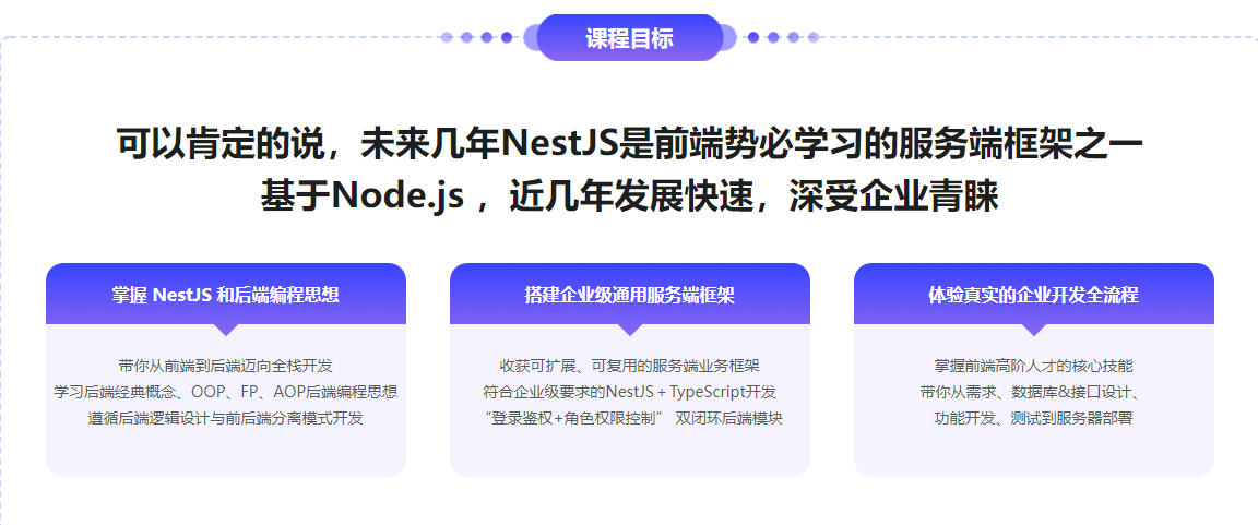 NestJS 入门到实战 前端必学服务端新趋势无密分享