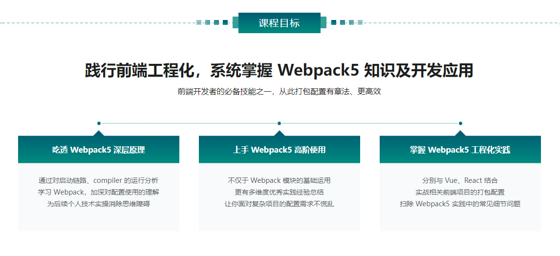 Webpack5 入门与实战，前端开发必备技能无密