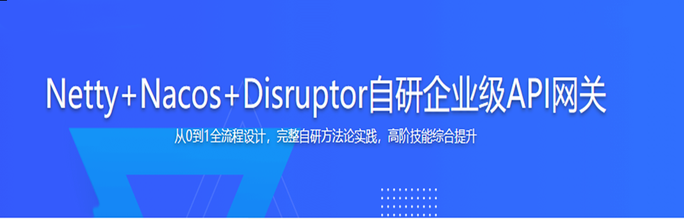 Netty+Nacos+Disruptor自研企业级API网关(已完结)