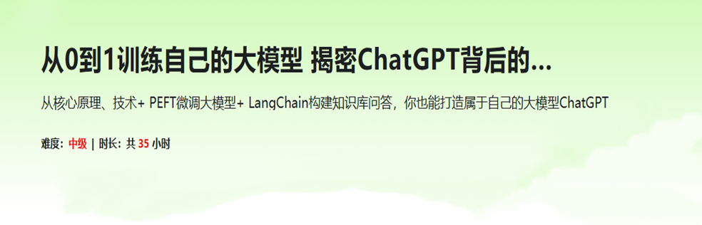 从0到1训练自己的大模型 揭密ChatGPT背后的技能与应用(超清)